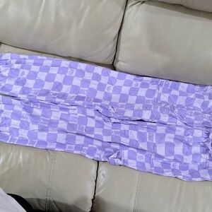 Juicy Couture Lavender Checkerboard Track Pants